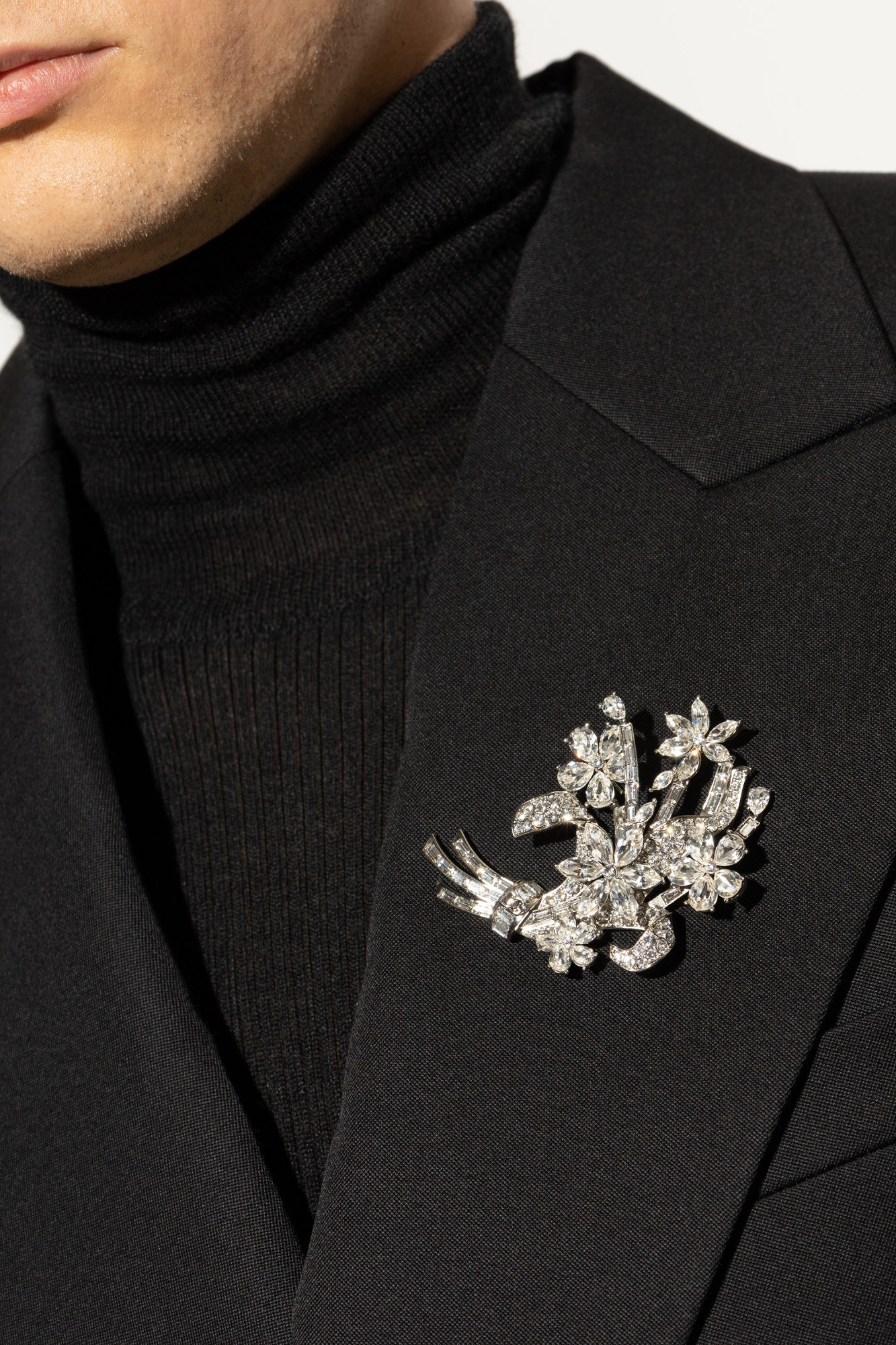 Dolce & Gabbana Brooch with shimmering crystals | Men's | Vitkac